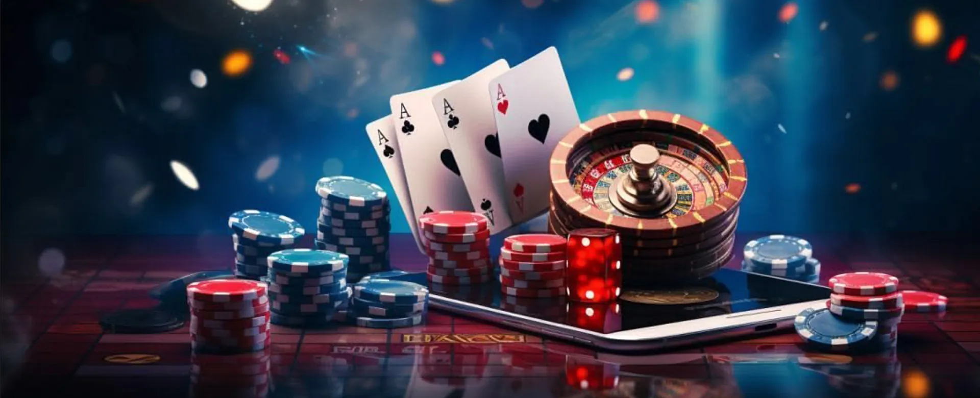 OKJL Club online casino hero image with gaming elements
